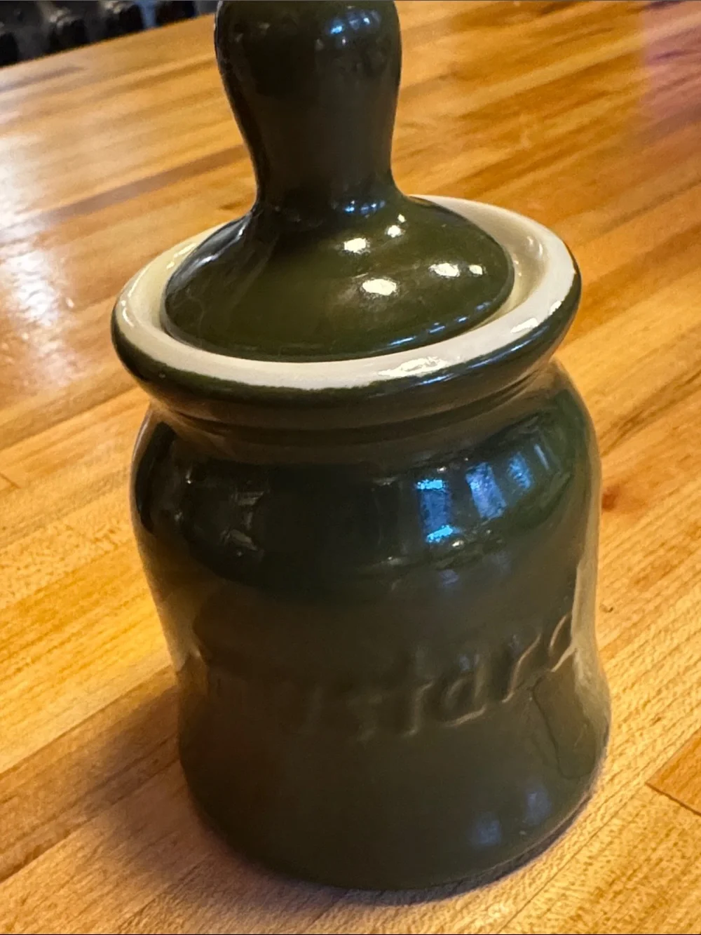 Vintage Green Hall China Ceramic Condiment Jars Set